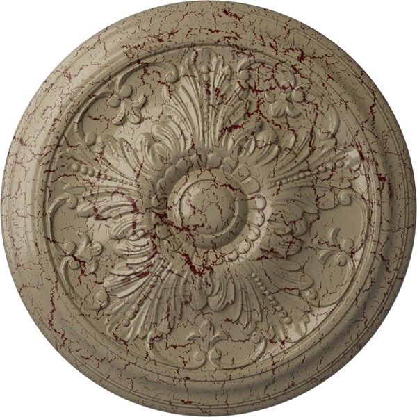 Ekena Millwork Vienna Ceiling Medallion (Fits Canopies up to 3 1/4"), 16 7/8"OD x 5/8"P, Gobi Desert Crackle CM17VIGDC - main